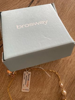 Collana Brosway dorata con perle
