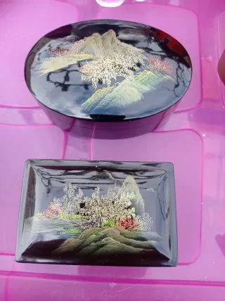 Cajas joyero decoradas paisaje