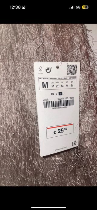 Camisa Zara Beige Talla M