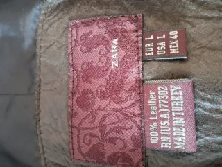 Chaqueta Zara Piel Hombre Marrón