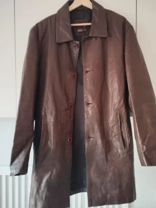 Chaqueta Zara Piel Hombre Marrón