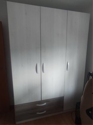 Cama litera con escritorio y armario