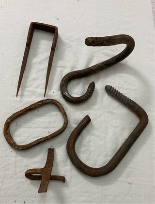 Conjunto de ganchos de hierro fundido
