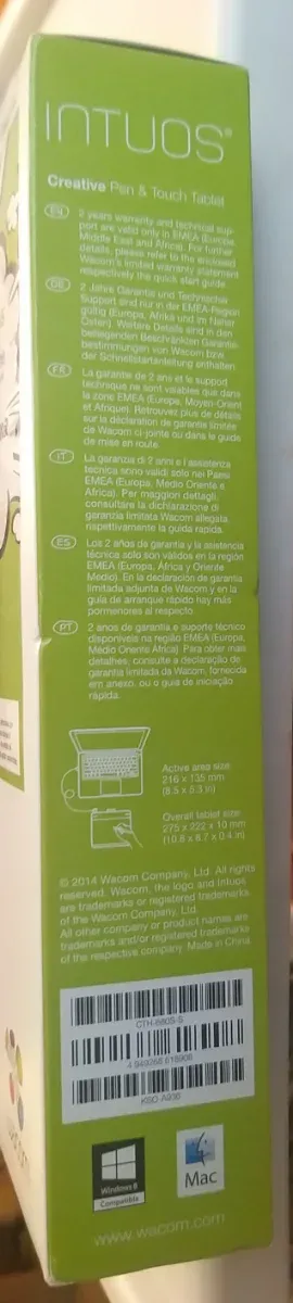 Wacom Intuos Creative Pen & Touch Tablet SIN ABRIR