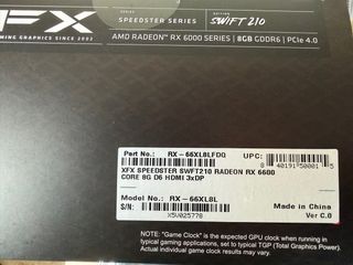 Tarjeta Gráfica RX 6600 XFX SWIFT210