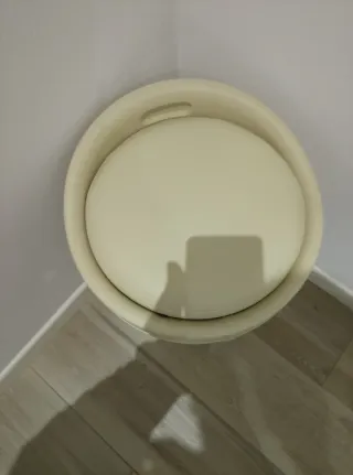 Pouf similpelle beige