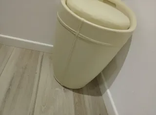 Pouf similpelle beige