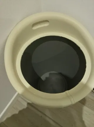 Pouf similpelle beige