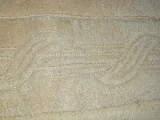 2 alfombras de tela color beige