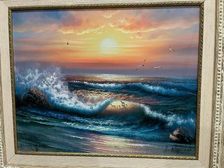 Cuadro de madera dorado