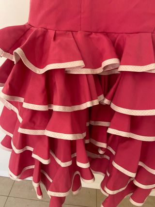 Traje de flamenca niña rosa talla 5/6