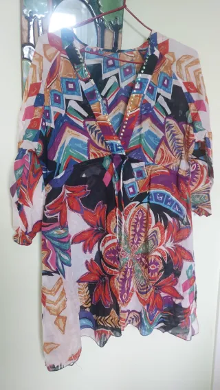 Vestido playero estampado