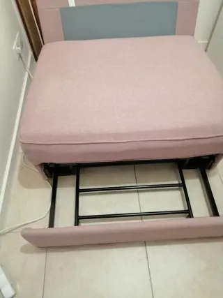 Sofá Cama Individual Rosa Madera