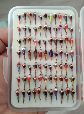 Caja 77 Perdigones Pesca Variados