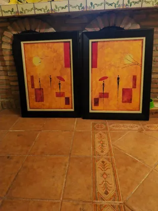 Pareja de cuadros decorativos