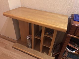 Mesa TV madera años 80