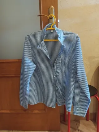 Camisa de rayas azul talla XL