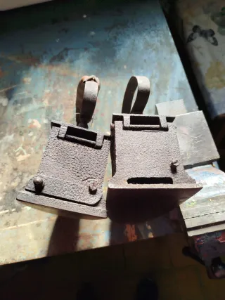 2 Planchas Antiguas Hierro Fundido