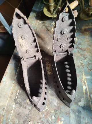 2 Planchas Antiguas Hierro Fundido