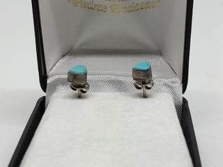 Pendientes Plata Ley y Turquesa Vintage Argent