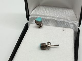 Pendientes Plata Ley y Turquesa Vintage Argent