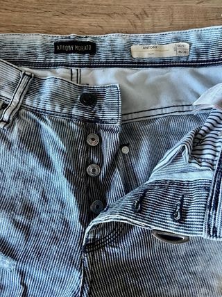 Pantalón Antony Morato Rayas Azul Blanco