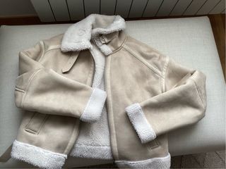 Chaqueta Zara Beige Mujer