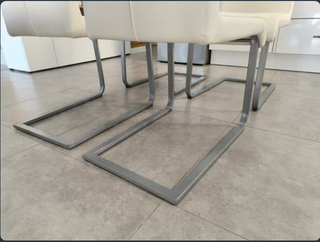 4 Sillas Comedor Voladizas Blancas