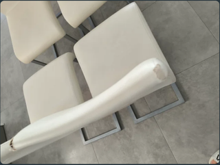 4 Sillas Comedor Voladizas Blancas