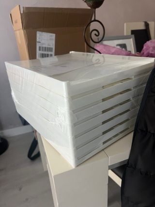 Zapatero Plegable Plástico Blanco