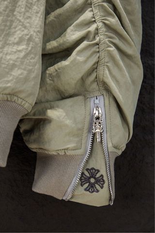 Cazadora Chrome Hearts Verde y Plata