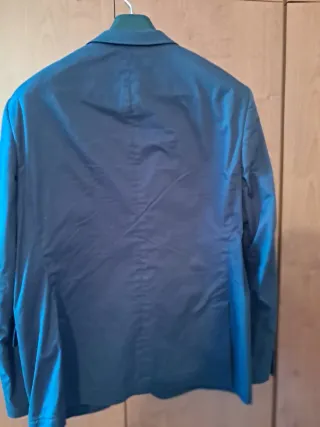 Chaqueta de traje azul hombre