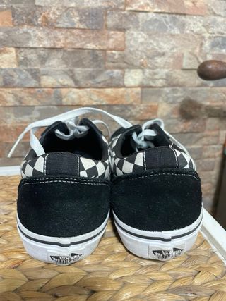 Zapatillas Vans Checkerboard Negras y Blancas