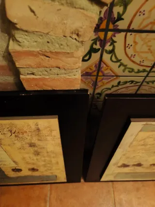 Pareja de cuadros decorativos florales