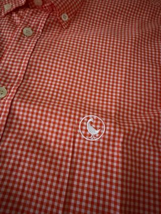 Camisa cuadros El Ganso naranja Talla 38