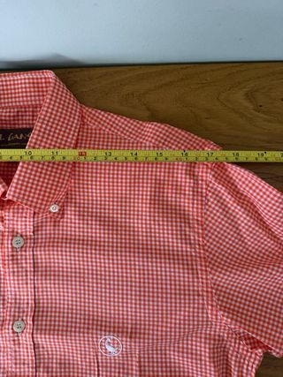 Camisa cuadros El Ganso naranja Talla 38