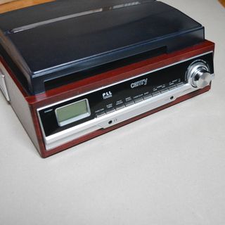 Tocadiscos Camry estilo Vintage Negro/Marrón