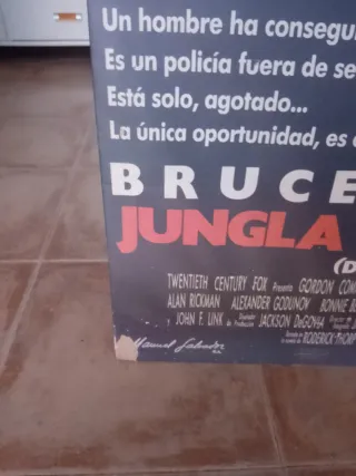 Cartel Cine La Jungla de Cristal Bruce Willis