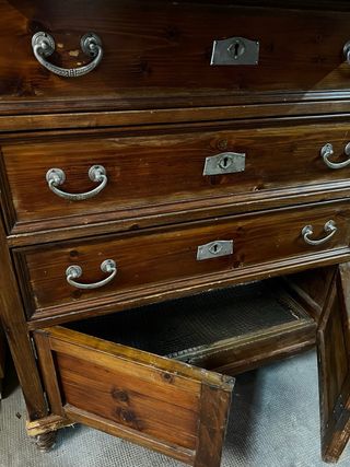 Alacena antigua madera maciza vitrina