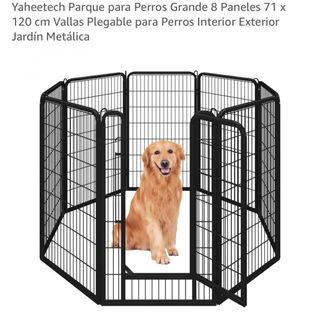 Parque metálico para perros (interior/exterior).