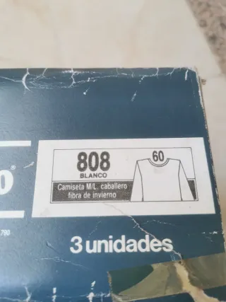 Camiseta térmica manga larga T. 60 (3 pares)