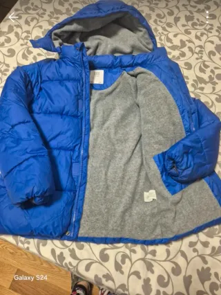 Chaqueta impermeable azul para invierno talla 9-10