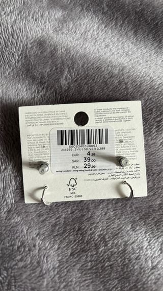 Pendientes Parfois Plata Cruz y Aro