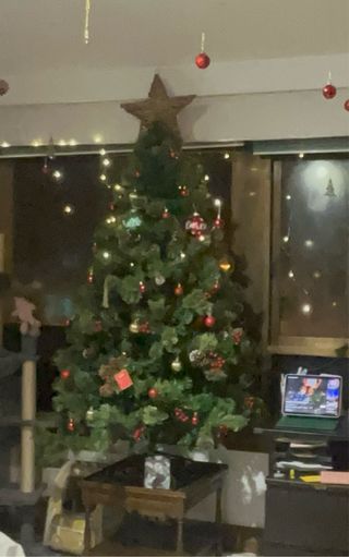 Árbol de Navidad con adornos