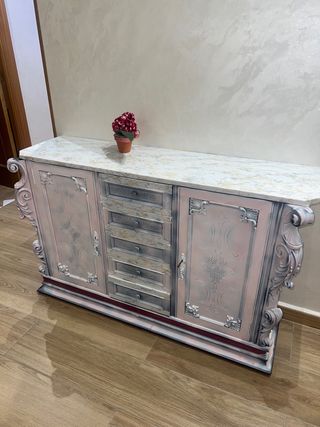 Recibidor Mármol y Madera