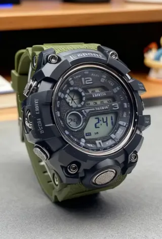 Reloj Deportivo Negro y Verde