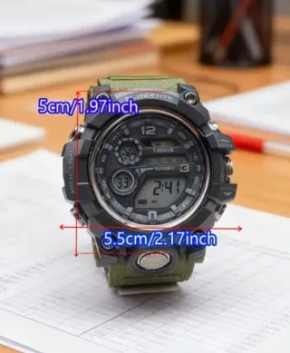 Reloj Deportivo Negro y Verde