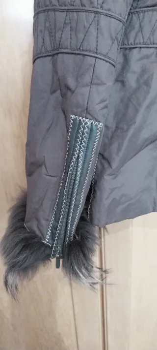 Chaquetón marrón HOLLIES cuello piel