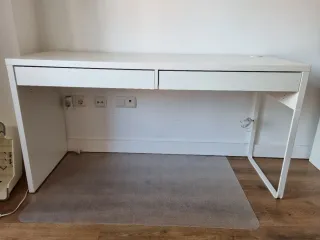 Escritorio MICKE Ikea Blanco con 2 cajones