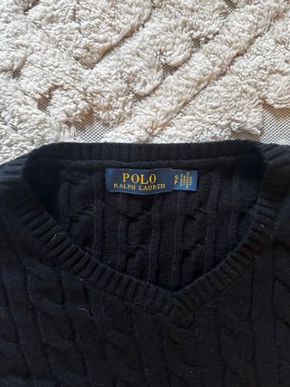 Jersey Polo Ralph Lauren Negro Cable Knit